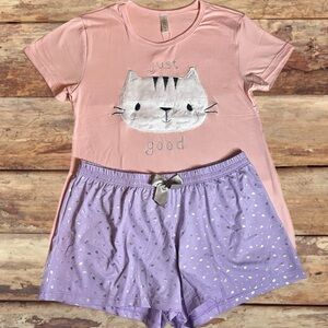 DELIRIOS| Pink Cat Pajama Set
